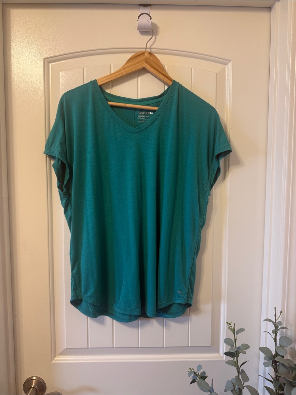 Mondetta Teal Short-Sleeve V-Neck Tee